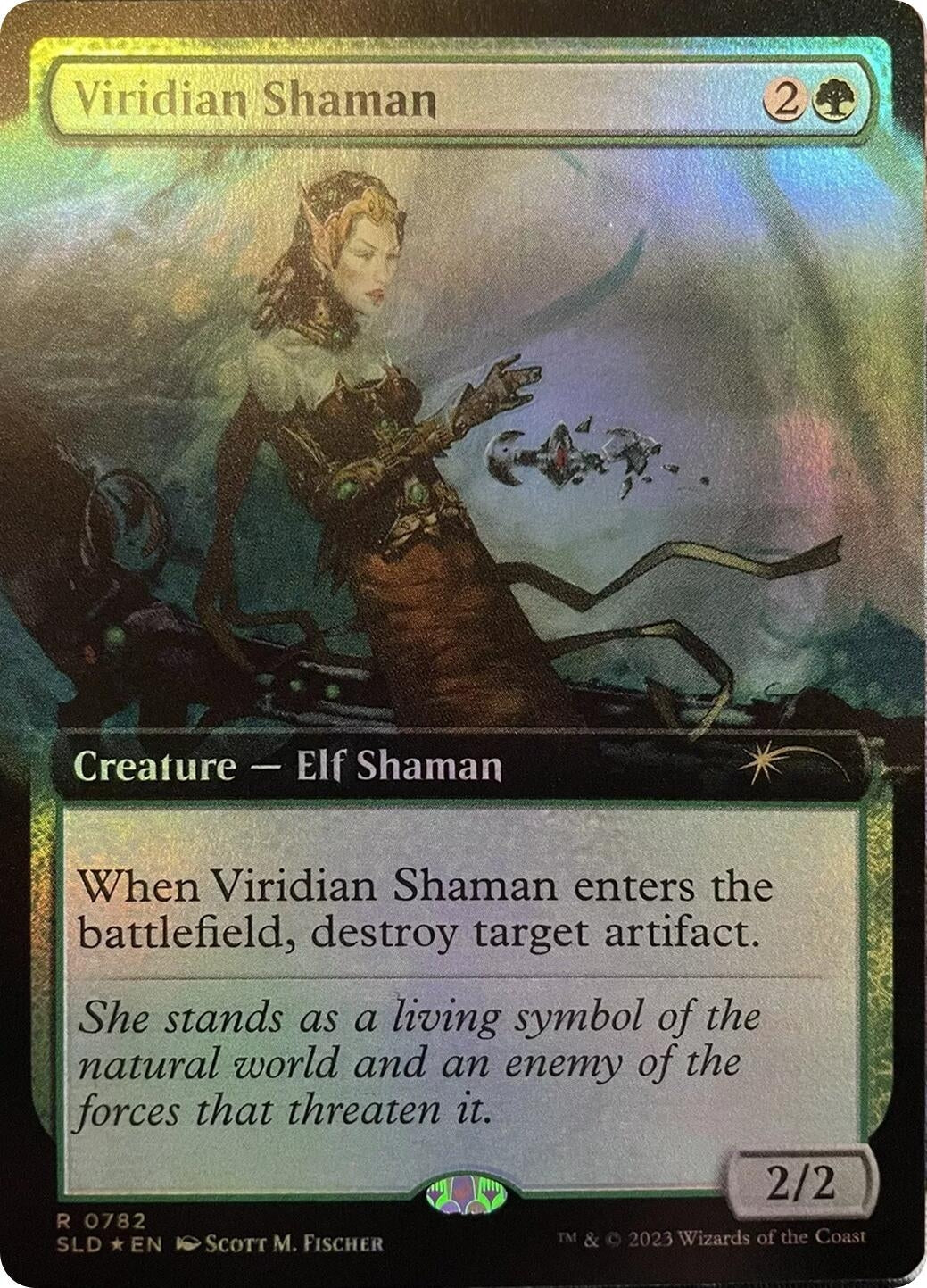 Image for Viridian Shaman (Extended Art) (782) (SLD) - Magic: The Gathering