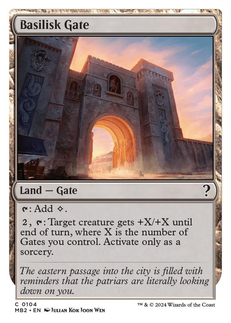 Image for Basilisk Gate (White Border) (104) (MB2) - Magic: The Gathering