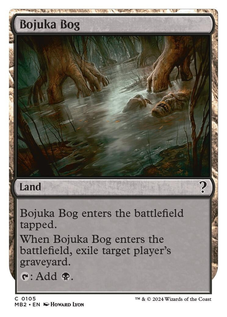 Image for Bojuka Bog (White Border) (105) (MB2) - Magic: The Gathering