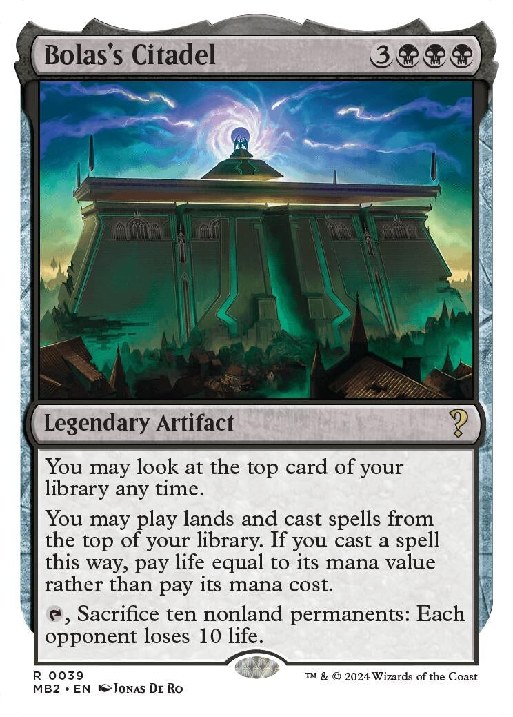Image for Bolas's Citadel (White Border) (39) (MB2) - Magic: The Gathering