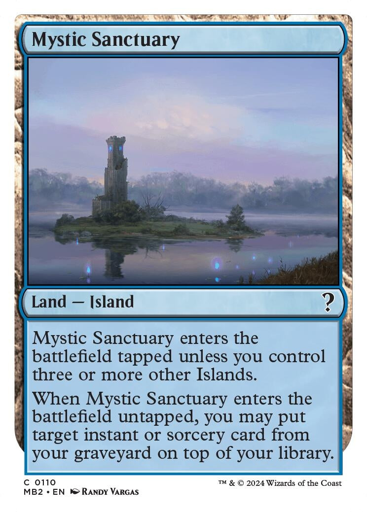 Image for Mystic Sanctuary (White Border) (110) (MB2) - Magic: The Gathering