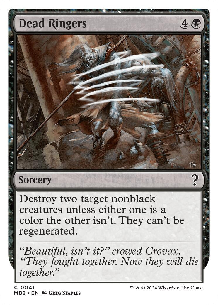 Image for Dead Ringers (White Border) (41) (MB2) - Magic: The Gathering