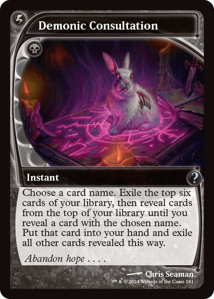 Image for Demonic Consultation (Future Sight) (181) (MB2) - Magic: The Gathering