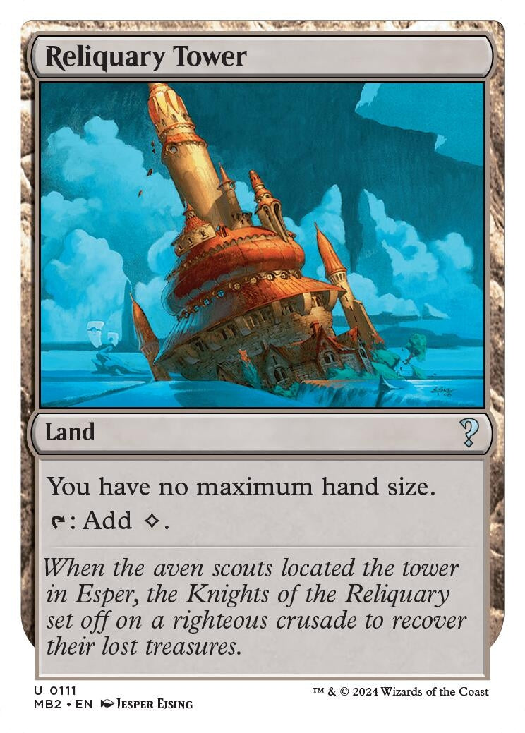 Image for Reliquary Tower (White Border) (111) (MB2) - Magic: The Gathering