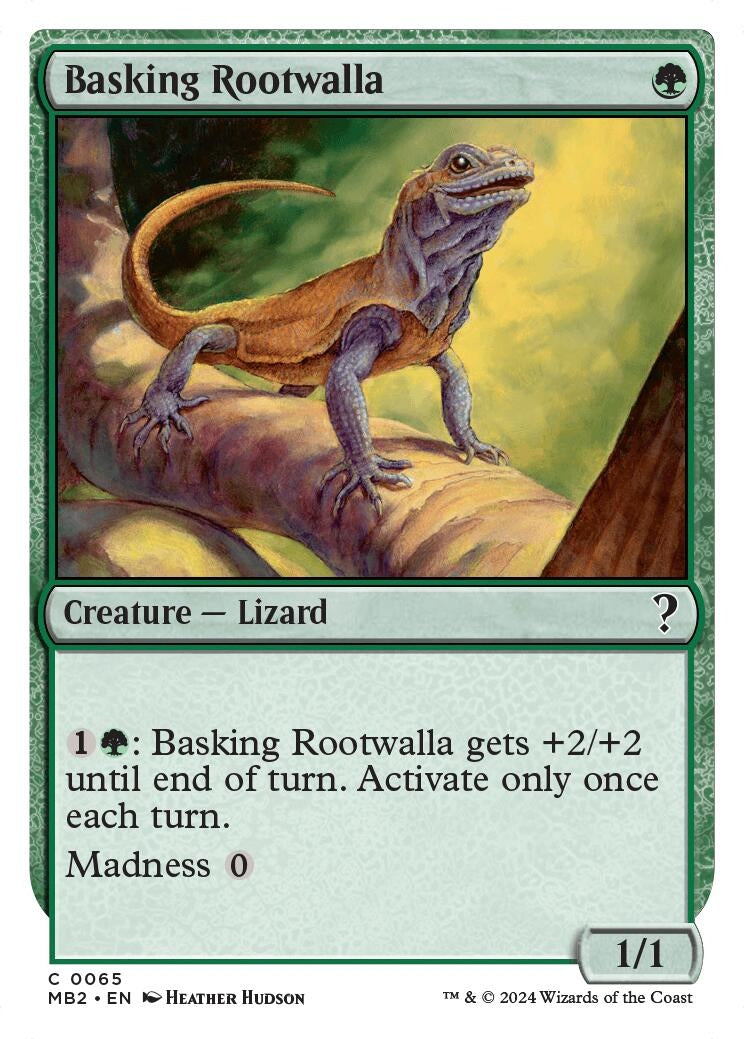 Image for Basking Rootwalla (White Border) (65) (MB2) - Magic: The Gathering