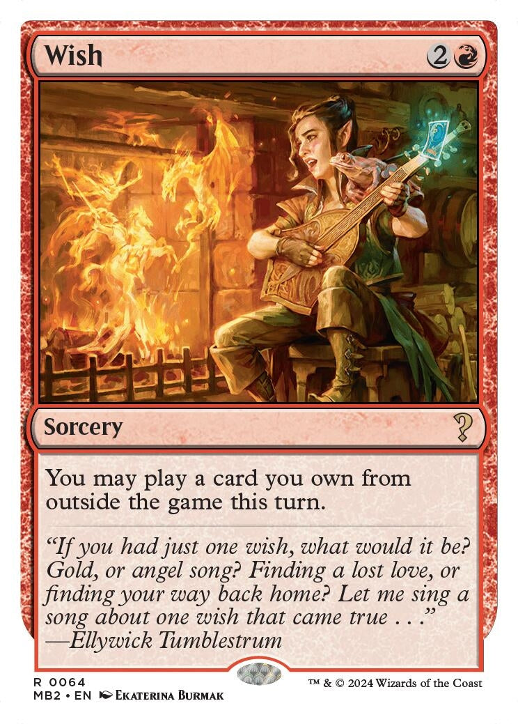 Image for Wish (White Border) (64) (MB2) - Magic: The Gathering
