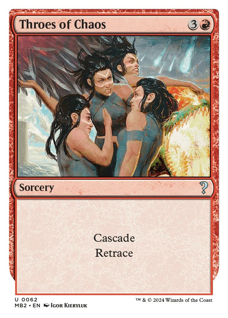 Image for Throes of Chaos (White Border) (62) (MB2) - Magic: The Gathering