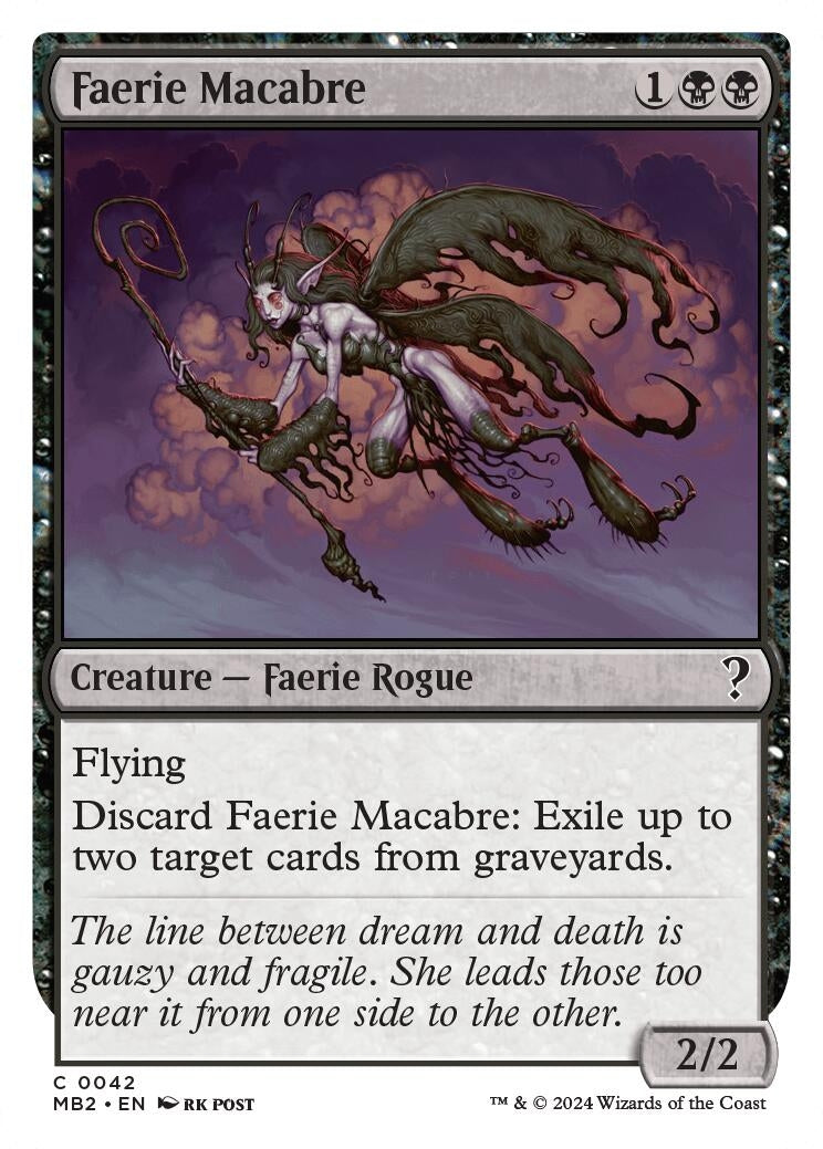 Image for Faerie Macabre (White Border) (42) (MB2) - Magic: The Gathering