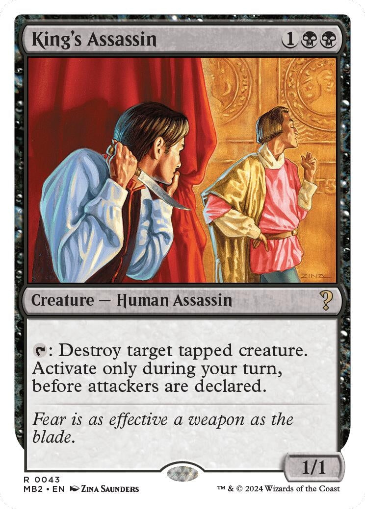 Image for King's Assassin (White Border) (43) (MB2) - Magic: The Gathering