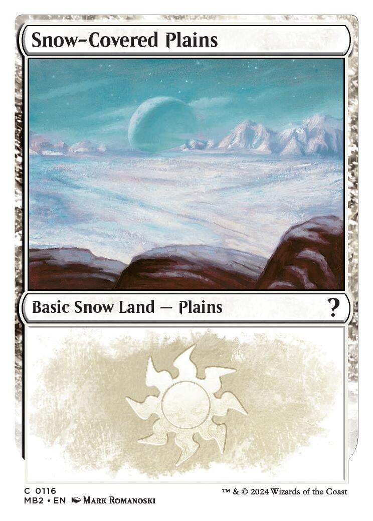 Image for Snow-Covered Plains (White Border) (116) (MB2) - Magic: The Gathering