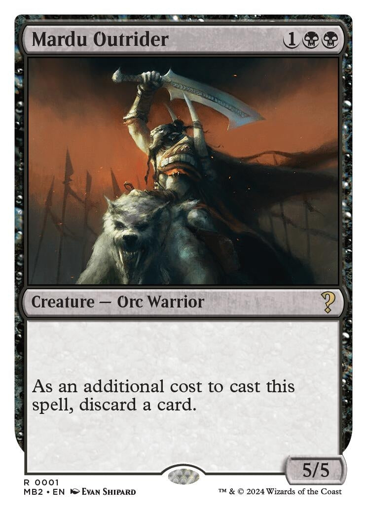 Image for Mardu Outrider (White Border) (1) (MB2) - Magic: The Gathering