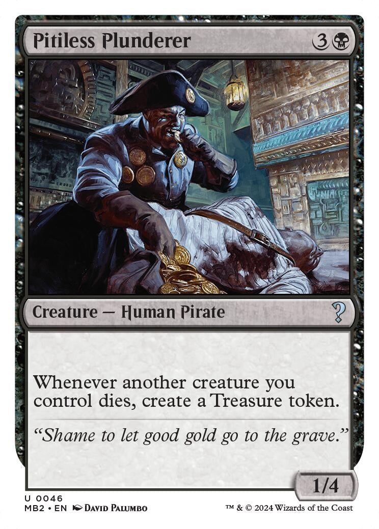 Image for Pitiless Plunderer (White Border) (46) (MB2) - Magic: The Gathering