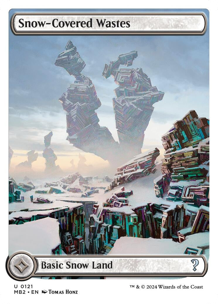 Image for Snow-Covered Wastes (White Border) (121) (MB2) - Magic: The Gathering