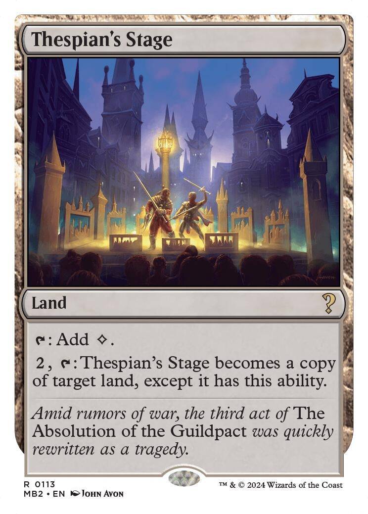 Image for Thespian's Stage (White Border) (113) (MB2) - Magic: The Gathering