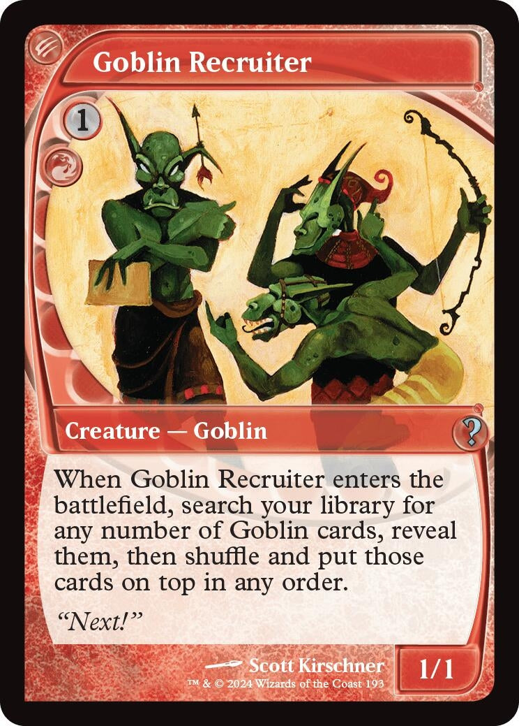 Image for Goblin Recruiter (Future Sight) (193) (MB2) - Magic: The Gathering