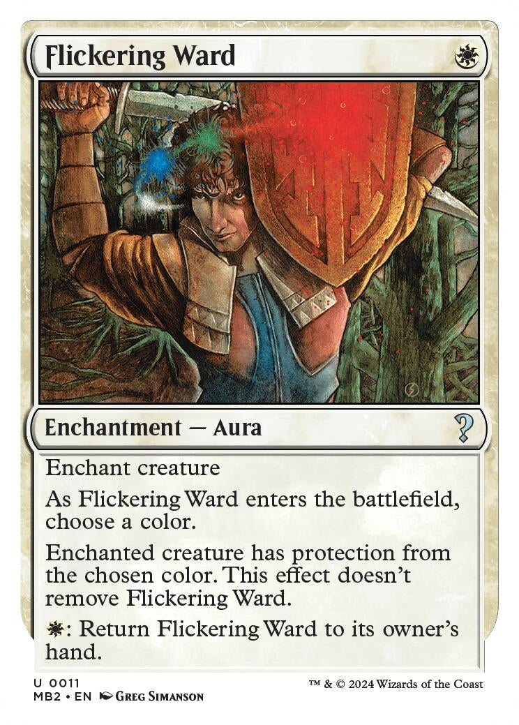 Image for Flickering Ward (White Border) (11) (MB2) - Magic: The Gathering