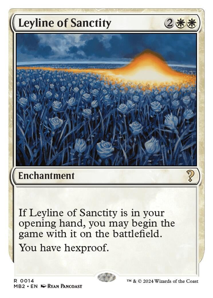 Image for Leyline of Sanctity (White Border) (14) (MB2) - Magic: The Gathering
