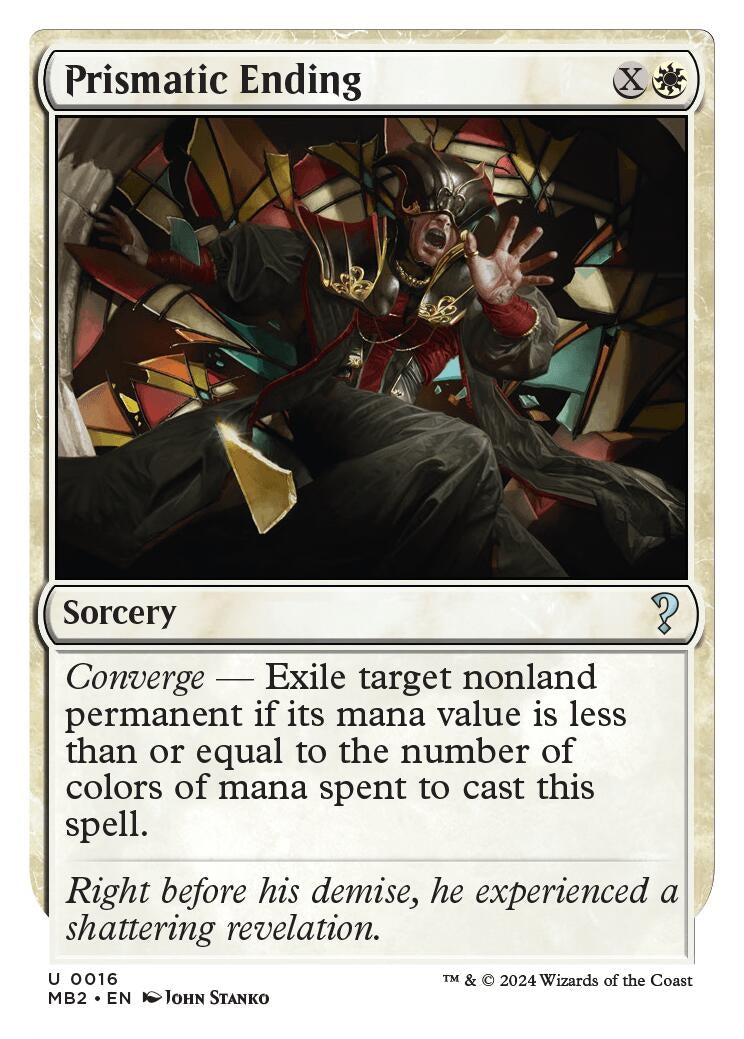 Image for Prismatic Ending (White Border) (16) (MB2) - Magic: The Gathering