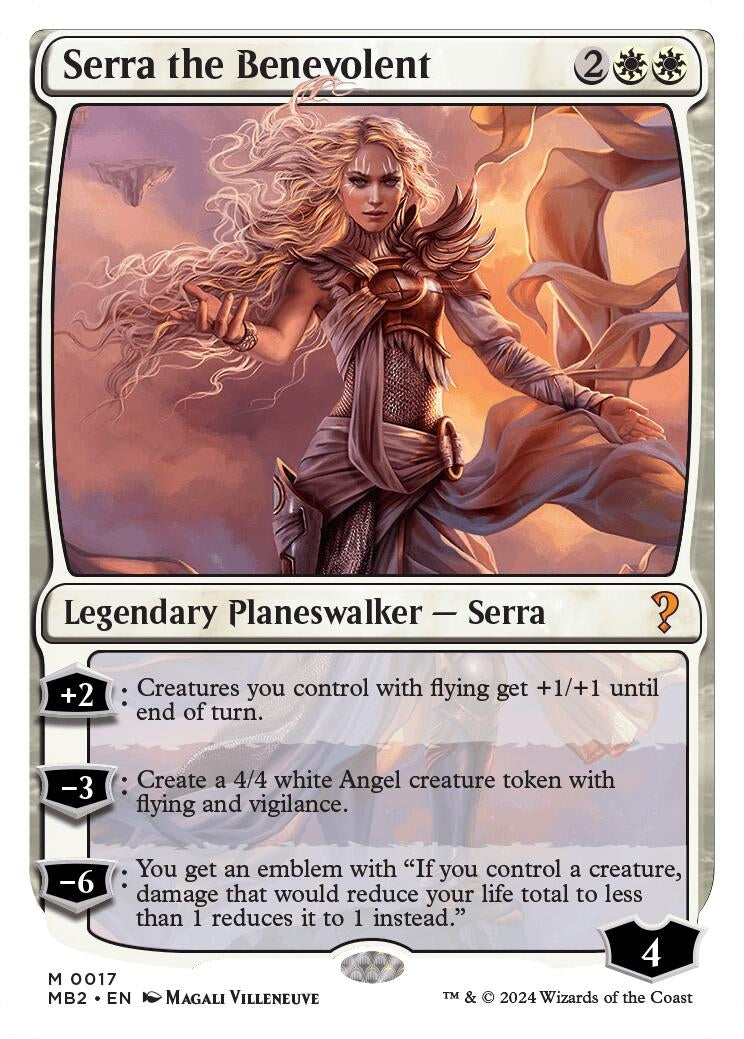 Image for Serra the Benevolent (White Border) (17) (MB2) - Magic: The Gathering