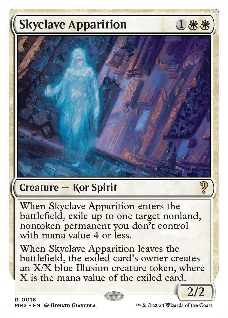 Image for Skyclave Apparition (White Border) (18) (MB2) - Magic: The Gathering