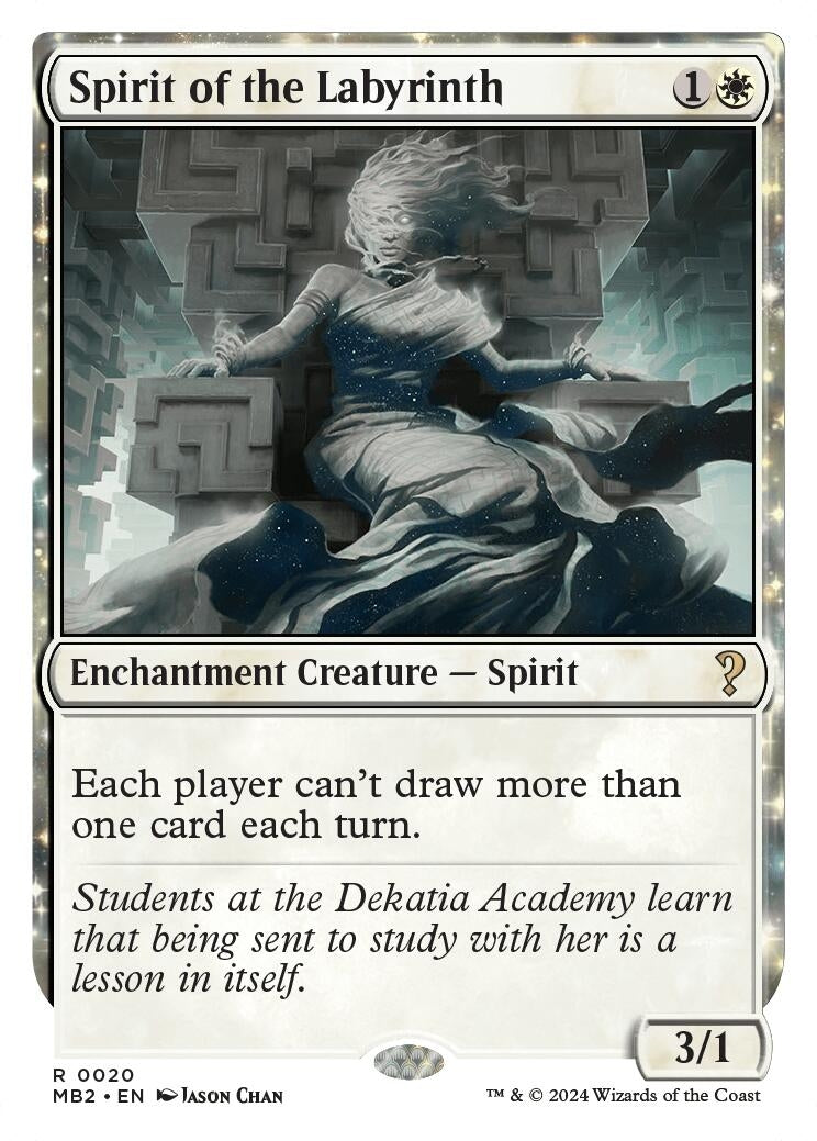 Image for Spirit of the Labyrinth (White Border) (20) (MB2) - Magic: The Gathering