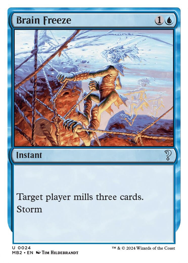 Image for Brain Freeze (White Border) (24) (MB2) - Magic: The Gathering