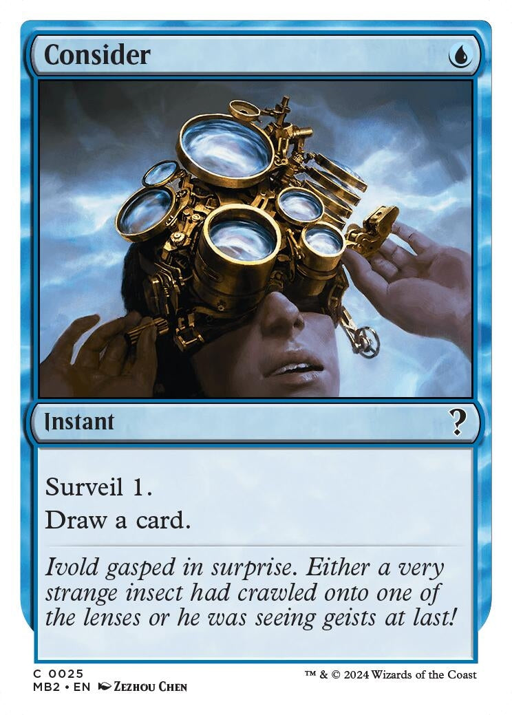 Image for Consider (White Border) (25) (MB2) - Magic: The Gathering