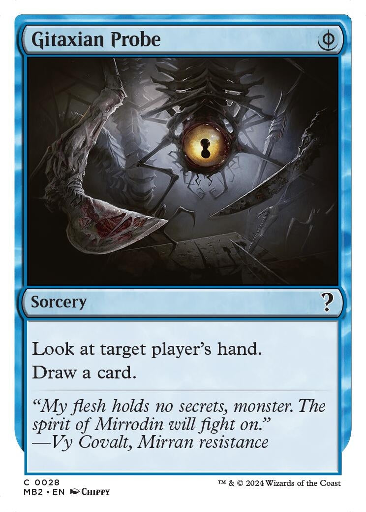 Image for Gitaxian Probe (White Border) (28) (MB2) - Magic: The Gathering