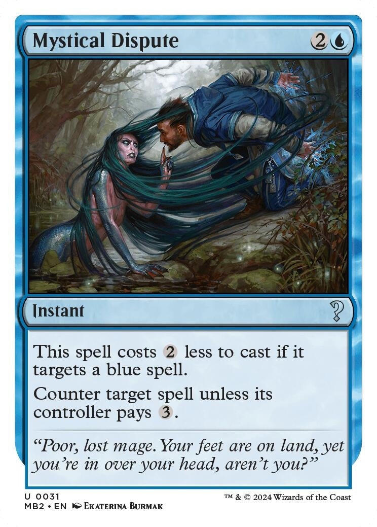 Image for Mystical Dispute (White Border) (31) (MB2) - Magic: The Gathering