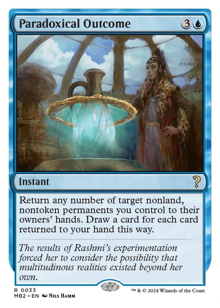Image for Paradoxical Outcome (White Border) (33) (MB2) - Magic: The Gathering