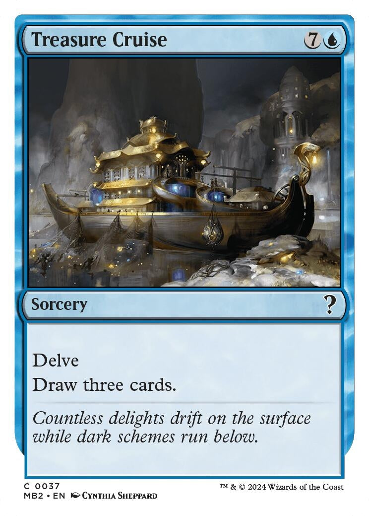 Image for Treasure Cruise (White Border) (37) (MB2) - Magic: The Gathering