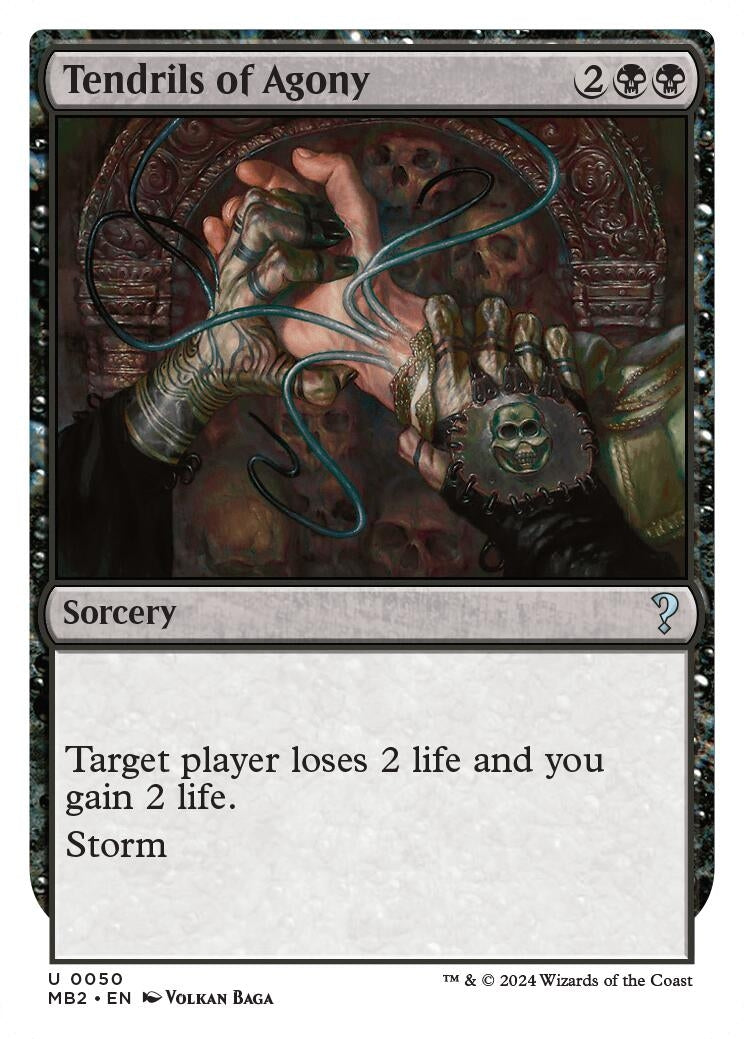 Image for Tendrils of Agony (White Border) (50) (MB2) - Magic: The Gathering