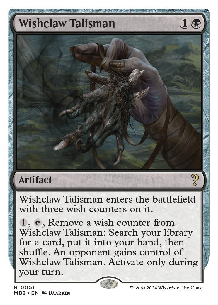 Image for Wishclaw Talisman (White Border) (51) (MB2) - Magic: The Gathering