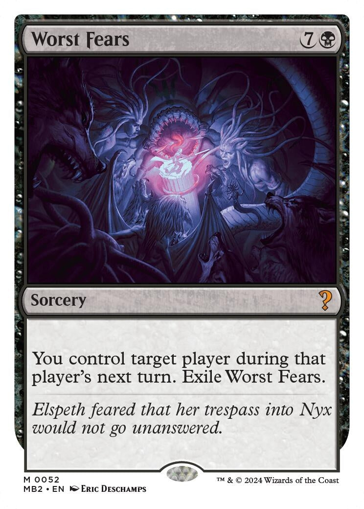 Image for Worst Fears (White Border) (52) (MB2) - Magic: The Gathering