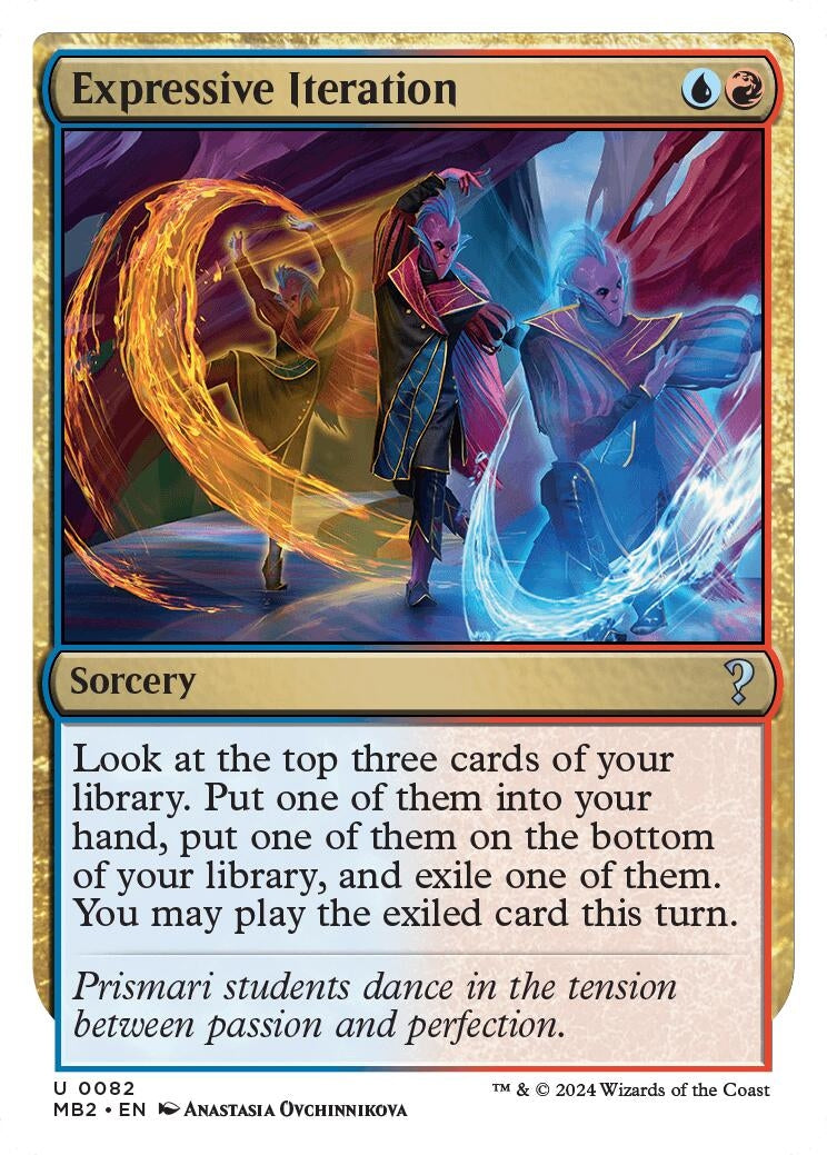 Image for Expressive Iteration (White Border) (82) (MB2) - Magic: The Gathering