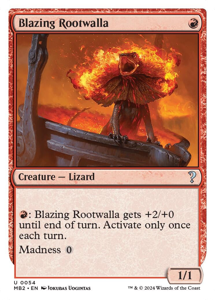 Image for Blazing Rootwalla (White Border) (54) (MB2) - Magic: The Gathering