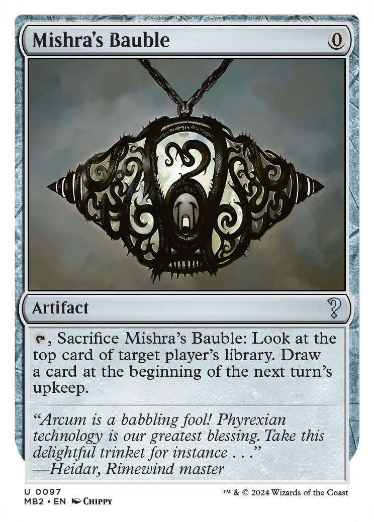 Image for Mishra's Bauble (White Border) (97) (MB2) - Magic: The Gathering
