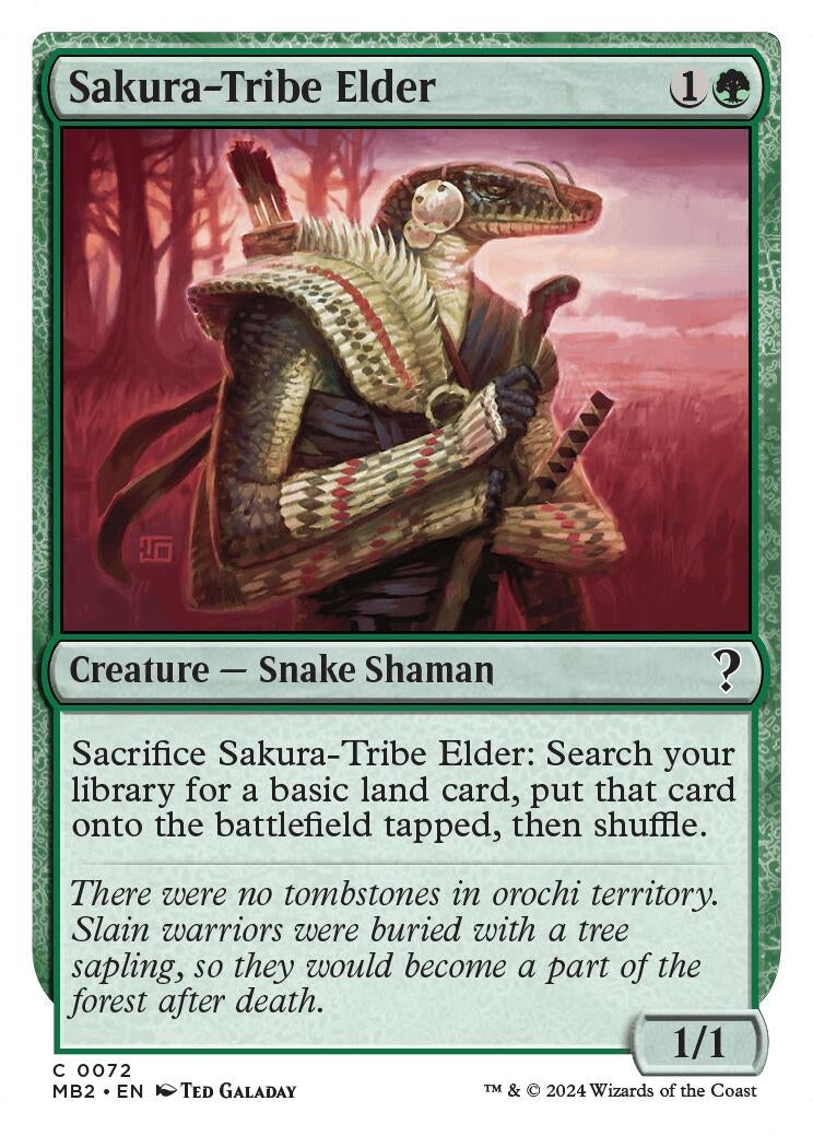 Image for Sakura-Tribe Elder (White Border) (72) (MB2) - Magic: The Gathering