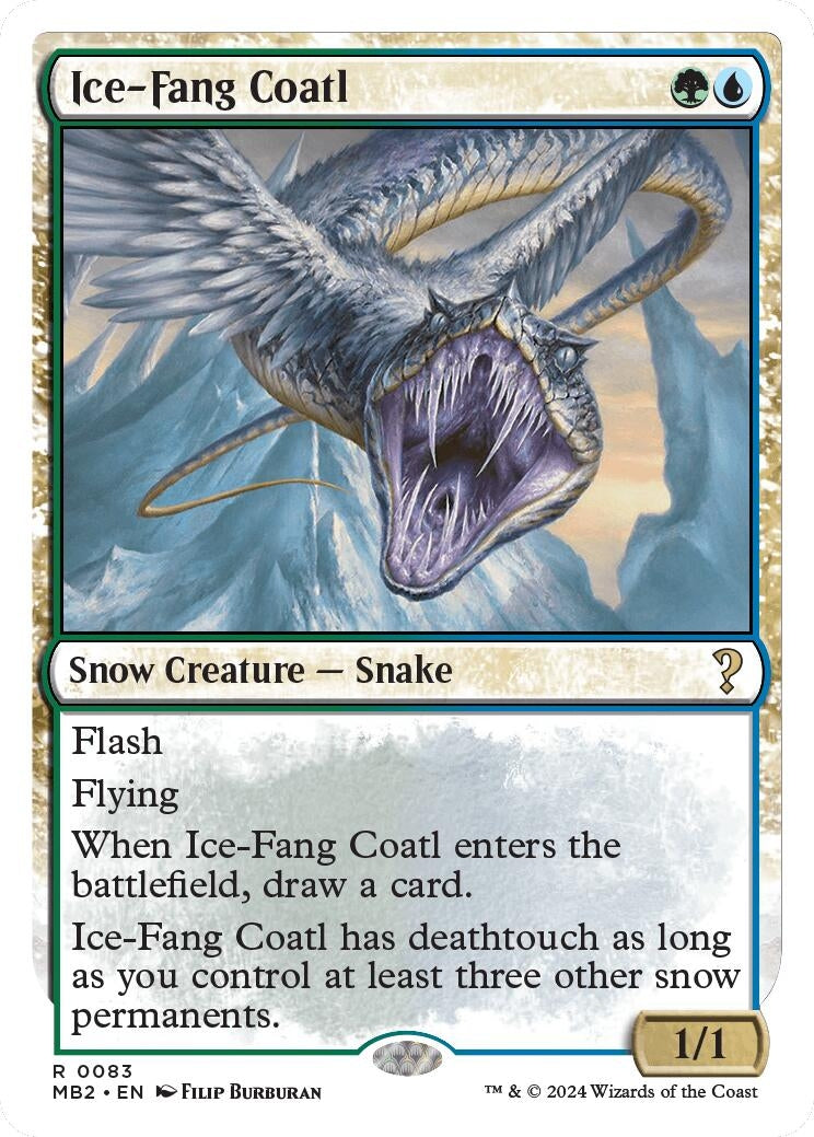 Image for Ice-Fang Coatl (White Border) (83) (MB2) - Magic: The Gathering