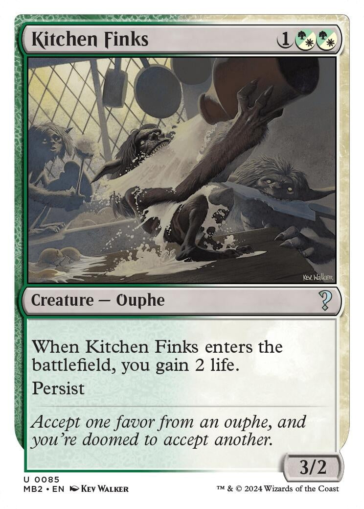 Image for Kitchen Finks (White Border) (85) (MB2) - Magic: The Gathering