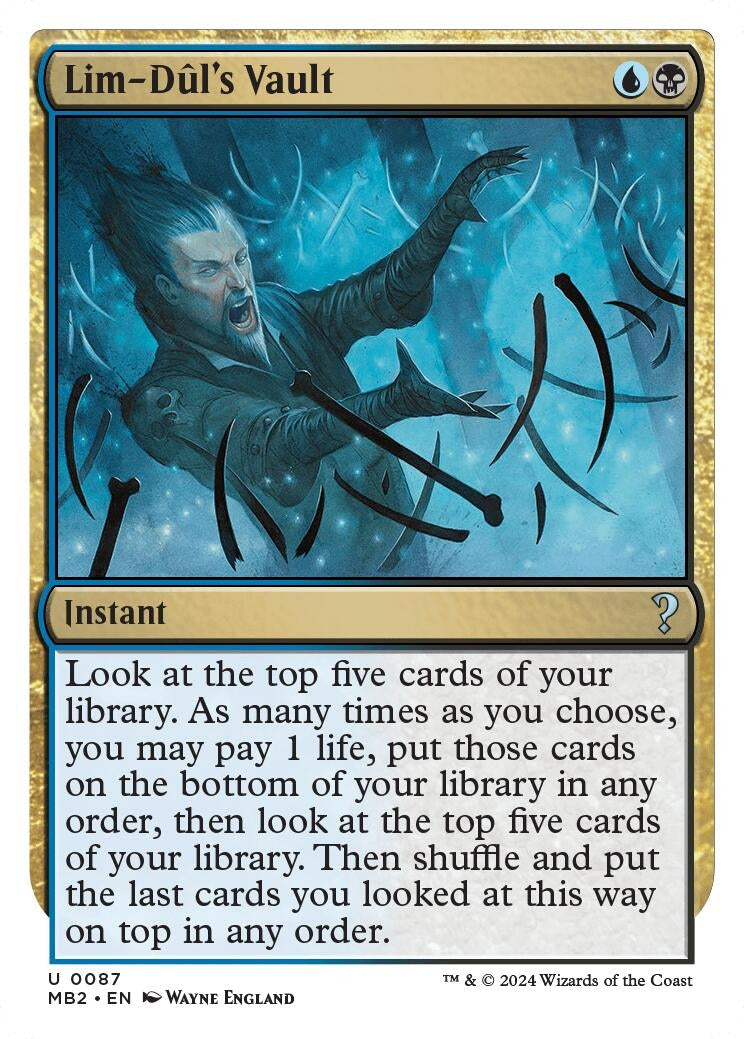 Image for Lim-Dul's Vault (White Border) (87) (MB2) - Magic: The Gathering