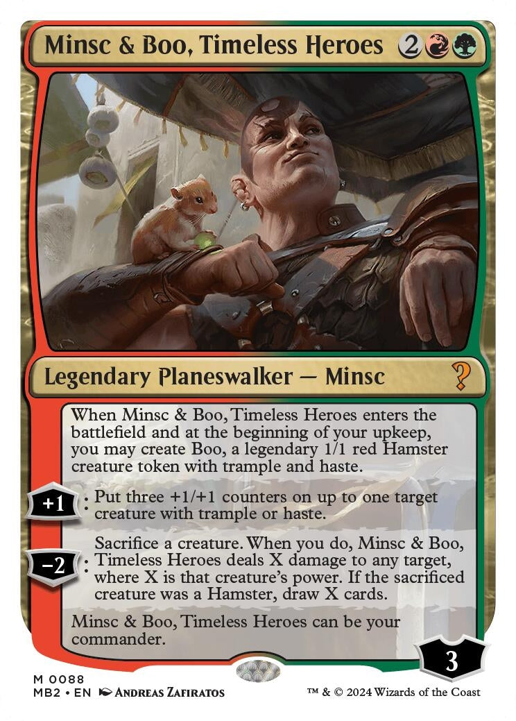 Image for Minsc & Boo, Timeless Heroes (White Border) (88) (MB2) - Magic: The Gathering