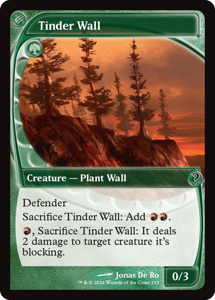 Image for Tinder Wall (Future Sight) (215) (MB2) - Magic: The Gathering