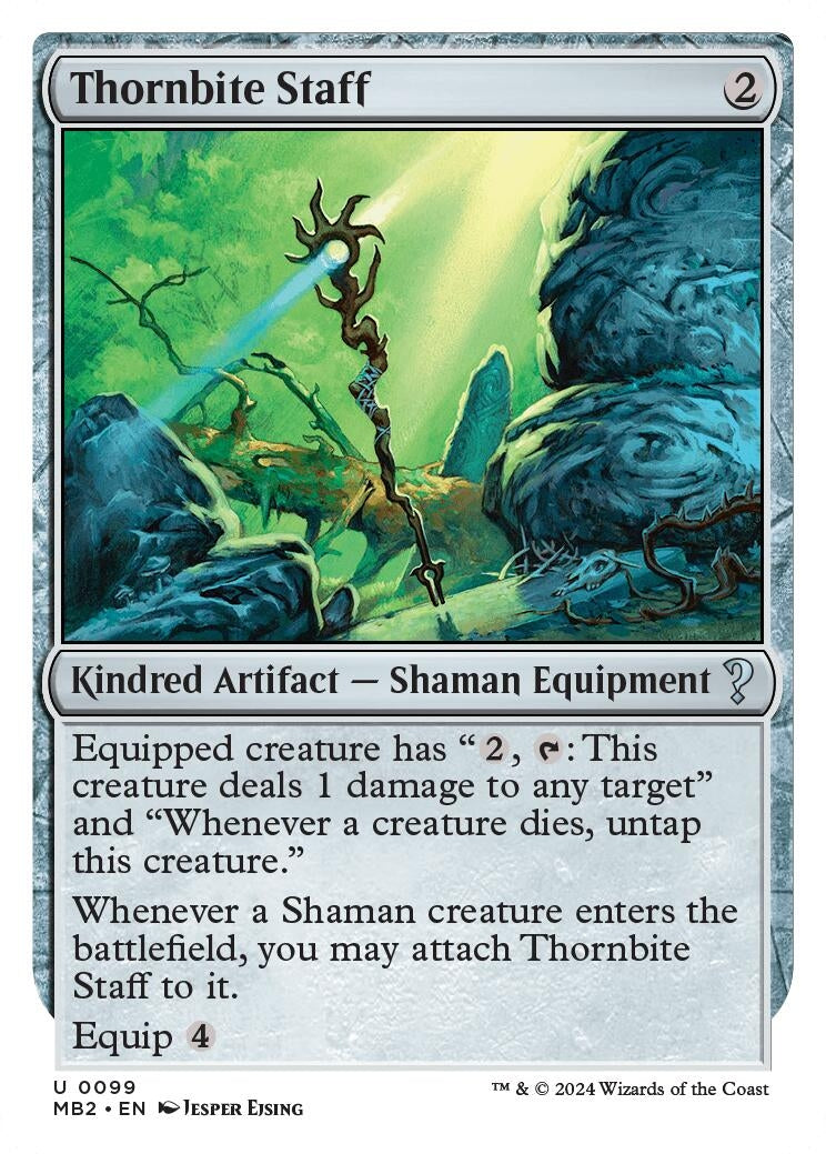 Image for Thornbite Staff (White Border) (99) (MB2) - Magic: The Gathering