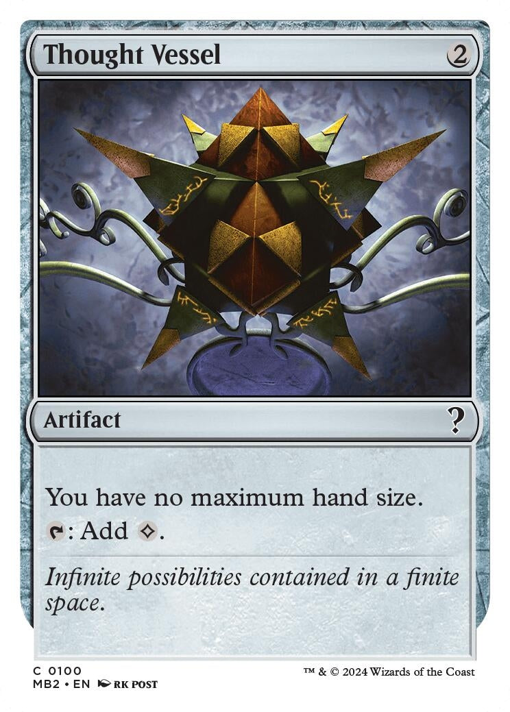 Image for Thought Vessel (White Border) (100) (MB2) - Magic: The Gathering