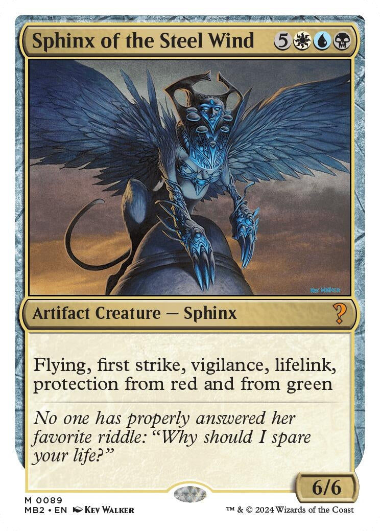 Image for Sphinx of the Steel Wind (White Border) (89) (MB2) - Magic: The Gathering