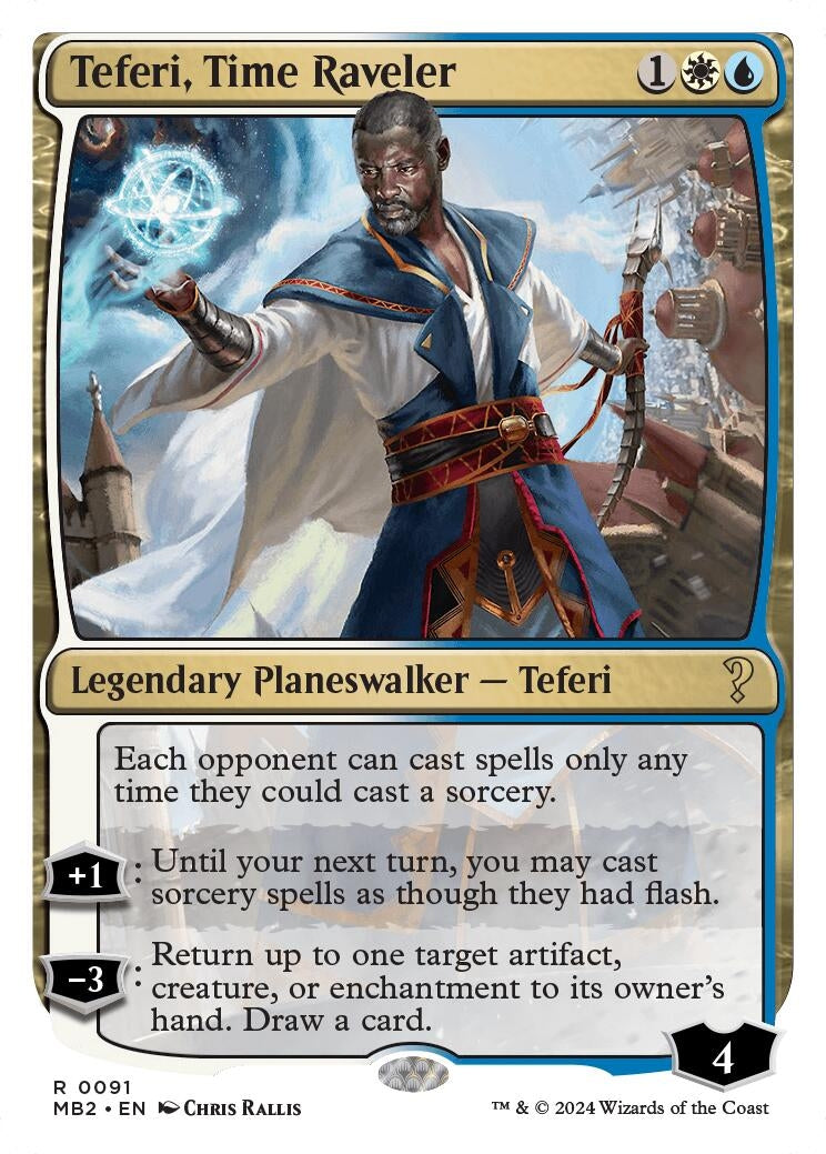 Image for Teferi, Time Raveler (White Border) (91) (MB2) - Magic: The Gathering