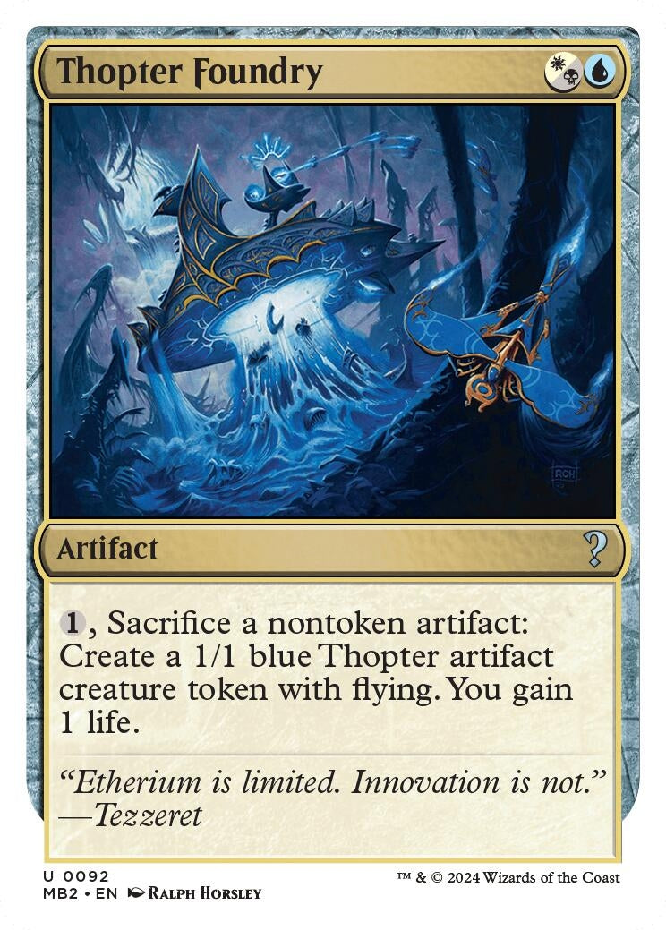 Image for Thopter Foundry (White Border) (92) (MB2) - Magic: The Gathering