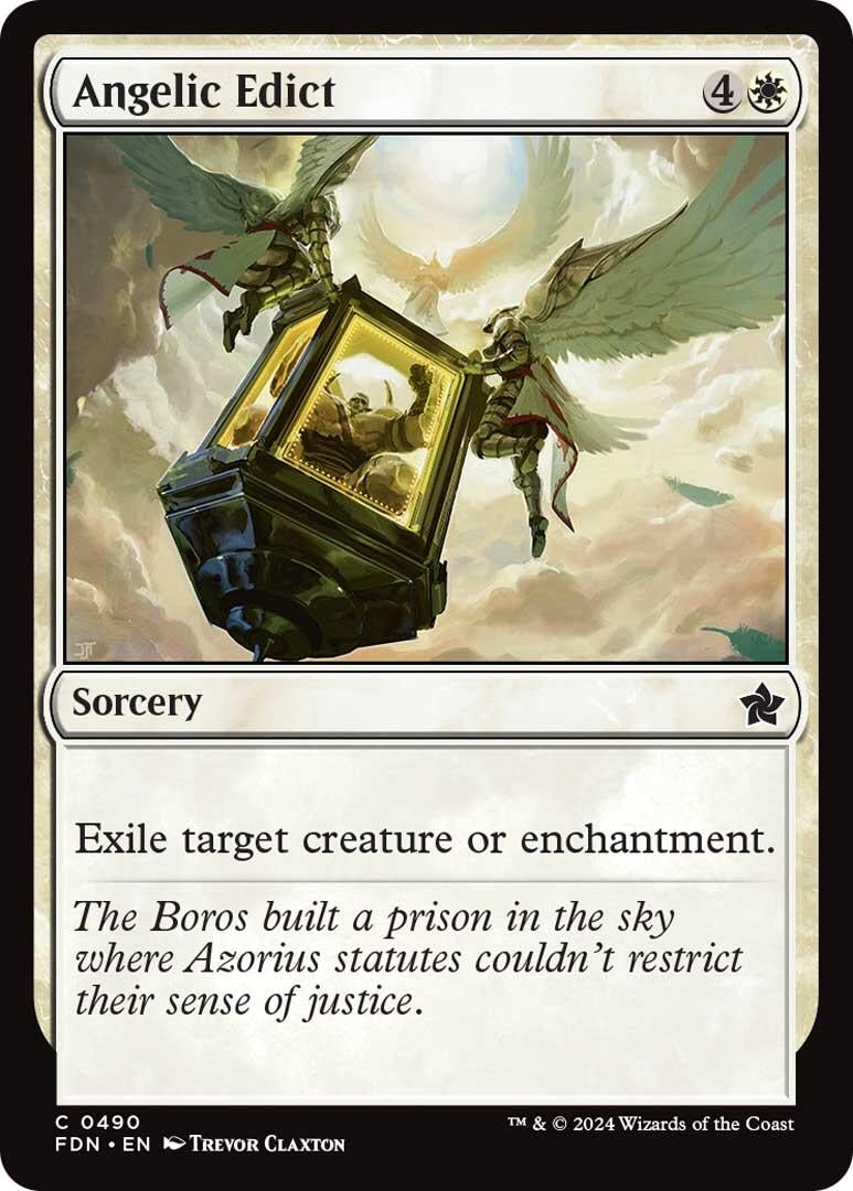 Image for Angelic Edict (490) (FDN) - Magic: The Gathering