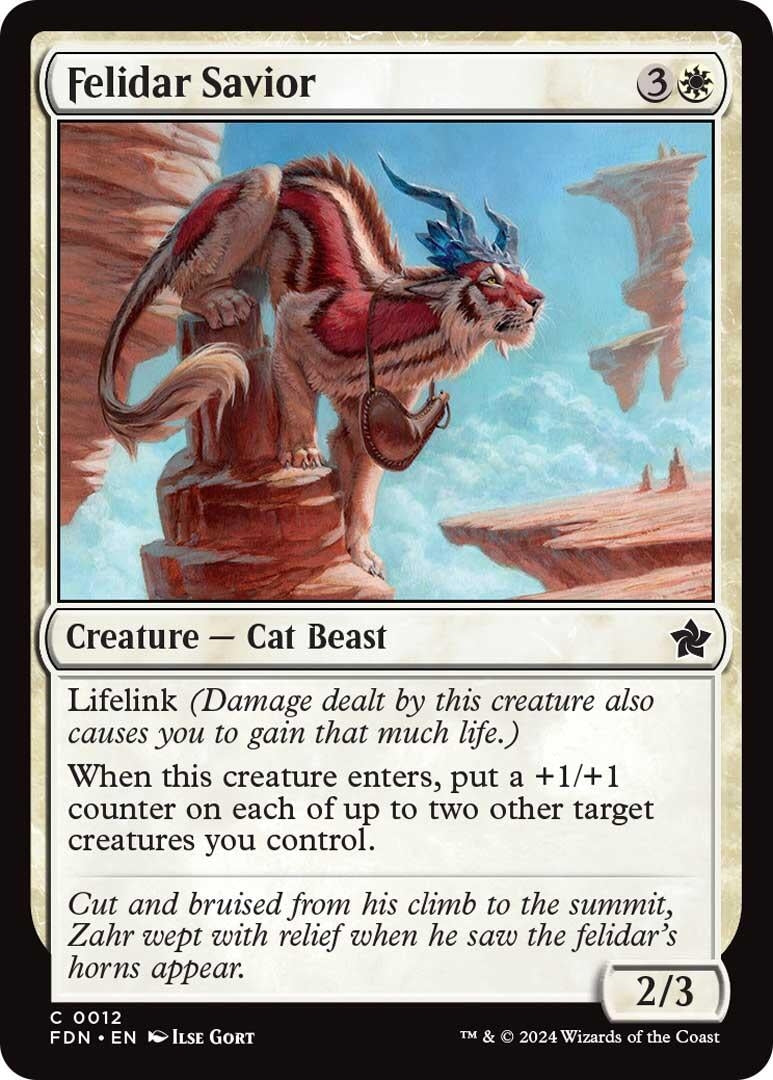 Image for Felidar Savior (12) (FDN) - Magic: The Gathering